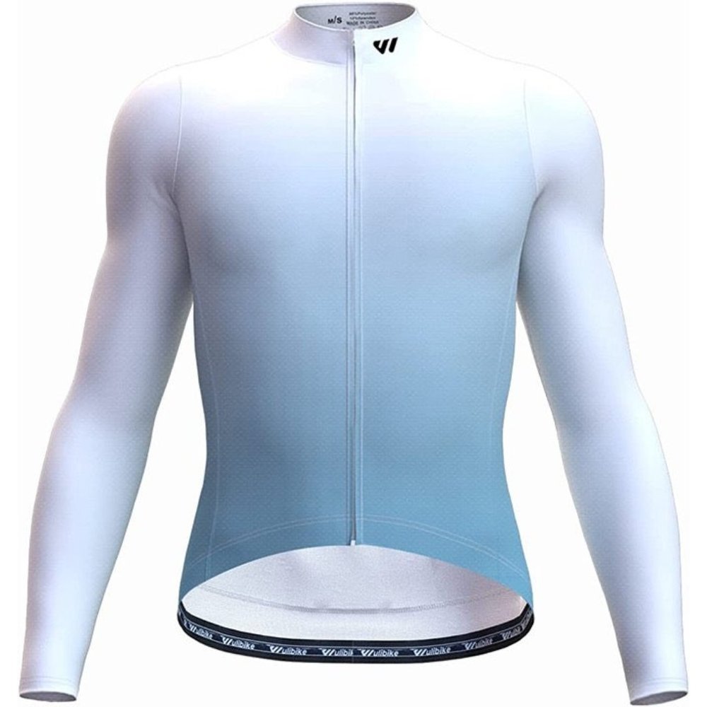 Men's Cycling Jerseys Long Sleeve Bike Biking Shirts Full Zip (X-Large)
